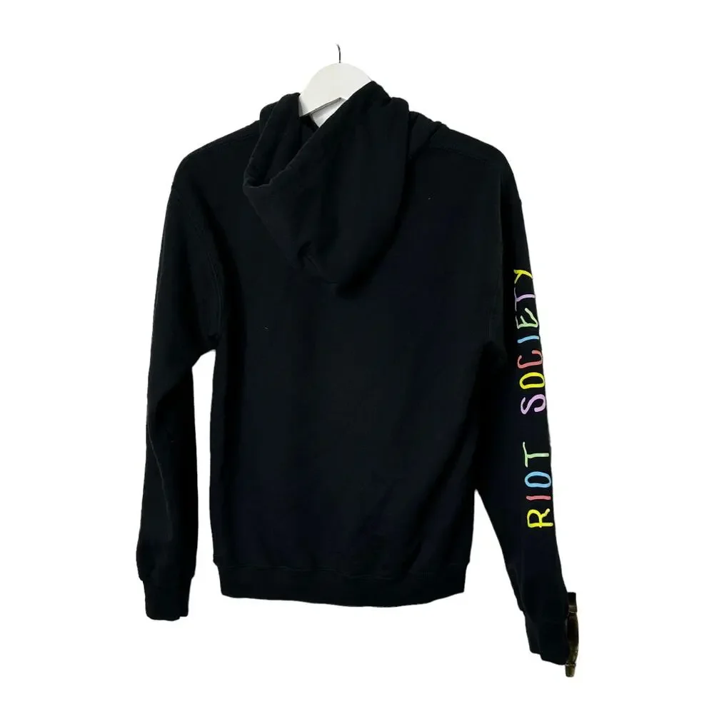 Riot Society Riot Bear Balloon Head Black Hoodie Men's Size Small - Picture 5 of 5